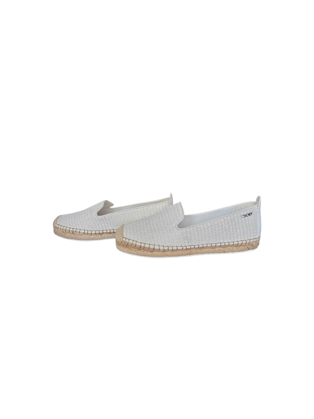 Dkny White Woven Slip-On Espadrilles